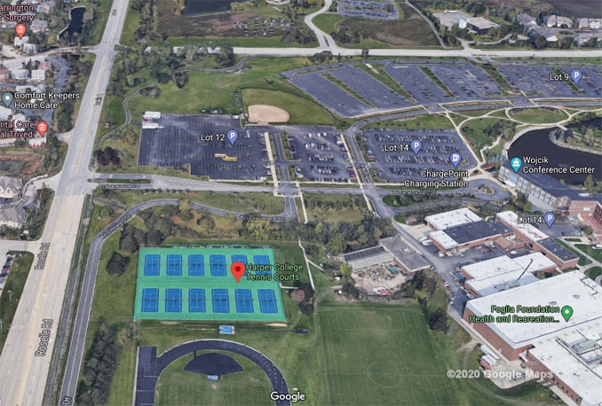 Parking Lot 12 Harper College Aerial View (©2020 Google Maps)