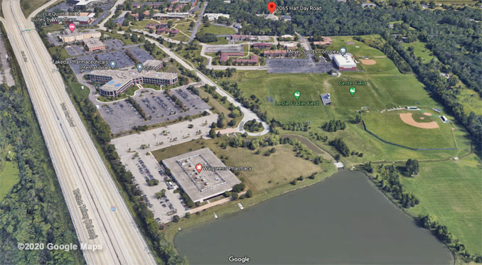 Trinity International University Aerial View (©2020 Google Maps)