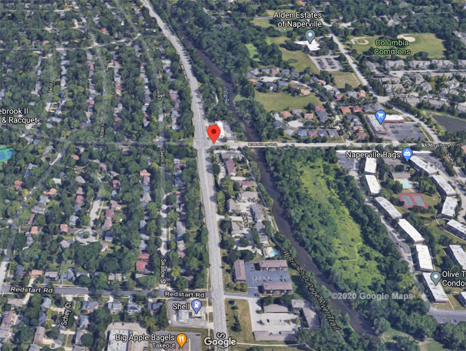 Washington Street and Bailey Road Aerial View (©2020 Google Maps)