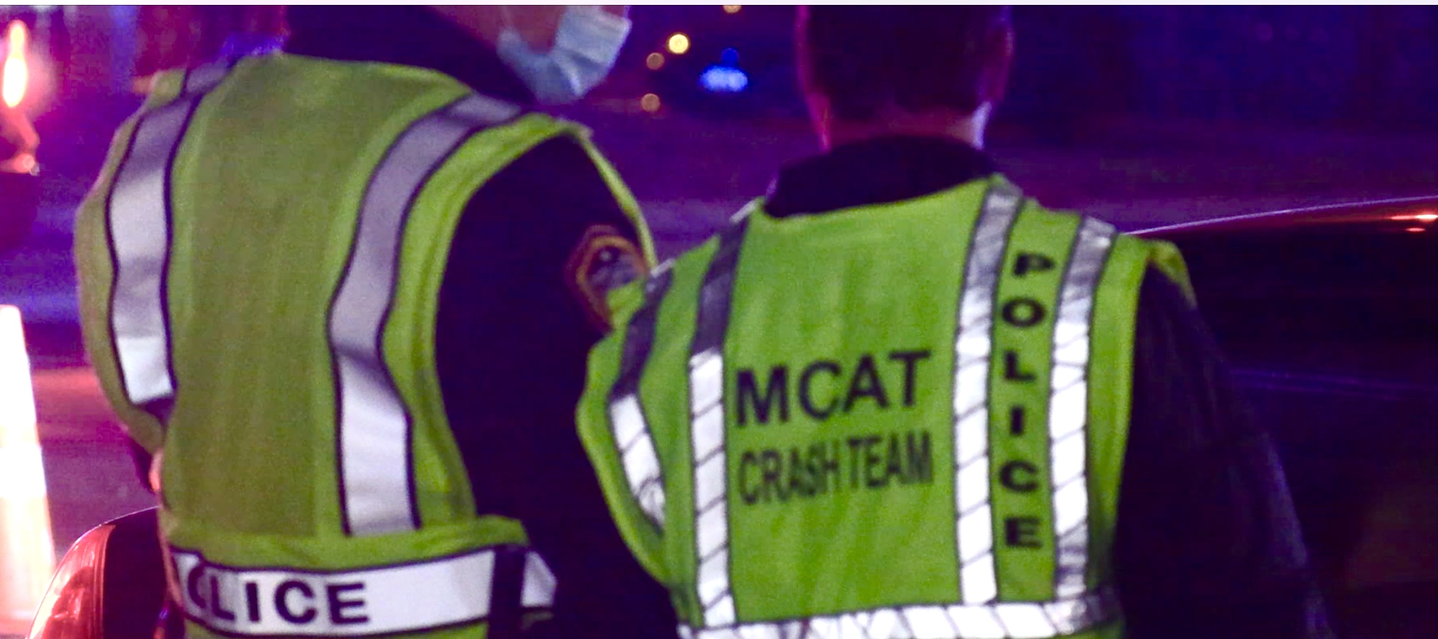 MCAT on the scene where two pedestrians were hit by a car while they were pushing another stalled vehicle in the southbound lanes Barrington Road just south of Bode Road in Hoffman Estates