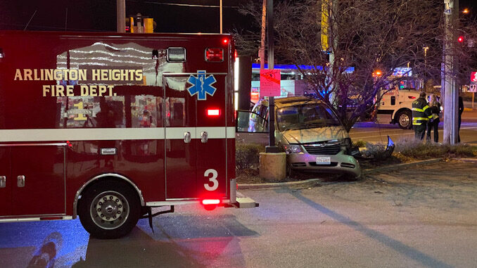 Crash with entrapment at Golf Road and Arlington Heights Road in Arlington Heights