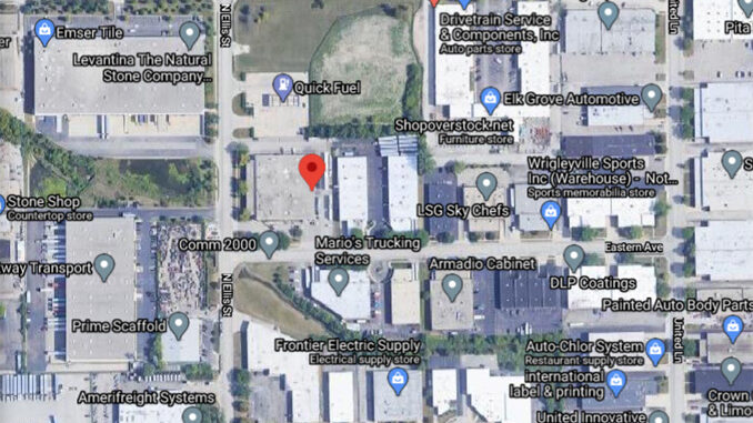 Extra Alarm industrial fire at 1241 North Ellis Street Bensenville (Imagery ©2020 CNES / Airbus, Maxar Technologies, Sanborn, U.S. Geological Survey, USDA Farm Service Agency, Map data ©2020)