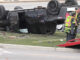 Rollover Silverado pickup truck crash at Route 72 and Route 53 in Schaumburg, Illinois