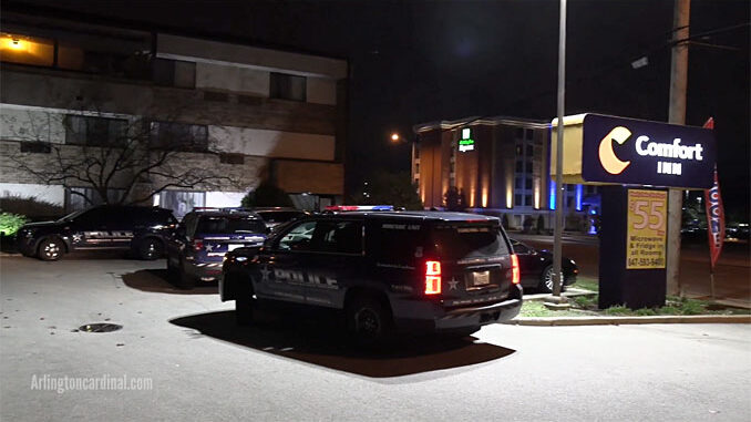 Stabbing crime scene investigated at Comfort Inn on South Arlington Heights Road near Algonquin Road Stabbing crime scene investigated at Comfort Inn on South Arlington Heights Road near Algonquin Road