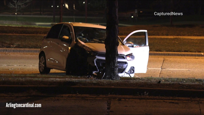 Crash investigation on Lake Cook Road west of Weidner Road in Buffalo Grove.