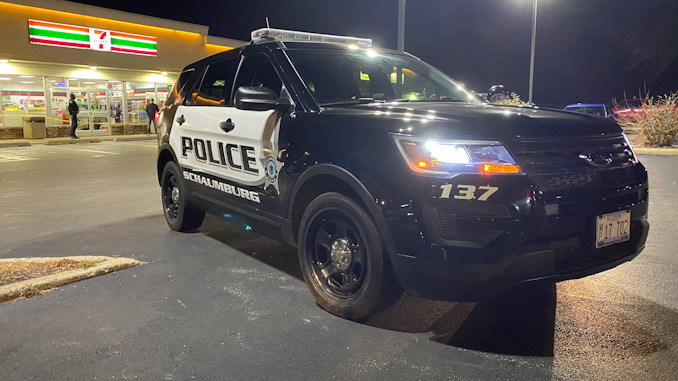 Schaumburg police on scene in an armed robbery crime scene at 7-Eleven