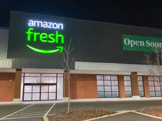 Amazon Fresh store opening soon in Schaumburg at 16 East Golf Road while operating as a "Dark Store" distributing grocery deliveries on December 10, 2020