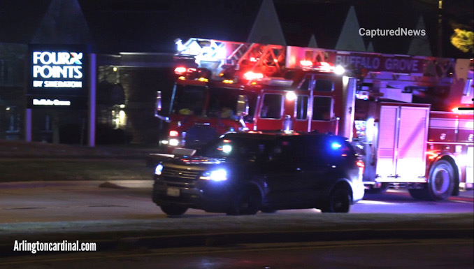 Crash investigation on Lake Cook Road west of Weidner Road in Buffalo Grove.