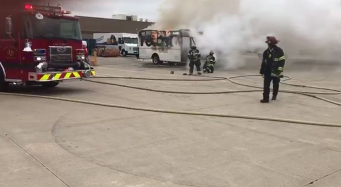 FedEx truck fire in Lake Zurich