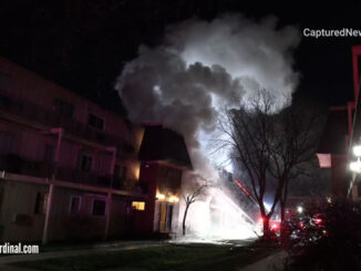 Heavy smoke at Rolling Meadows condo fire on Algonquin Road "Coach Light Condominiums."