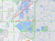 Plainfield Road Closures Friday, December 4, 2020 (Map data ©2020 Google)