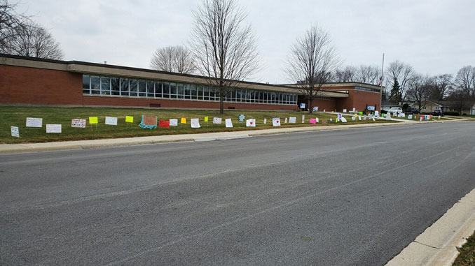 Signs at District 25 Administrative Offices along Cypress Street