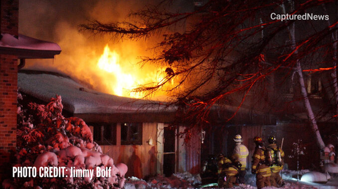 Flames through the roof at a house fire on Bradwell Road in Inverness