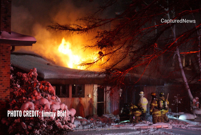 Flames through the roof at a house fire on Bradwell Road in Inverness