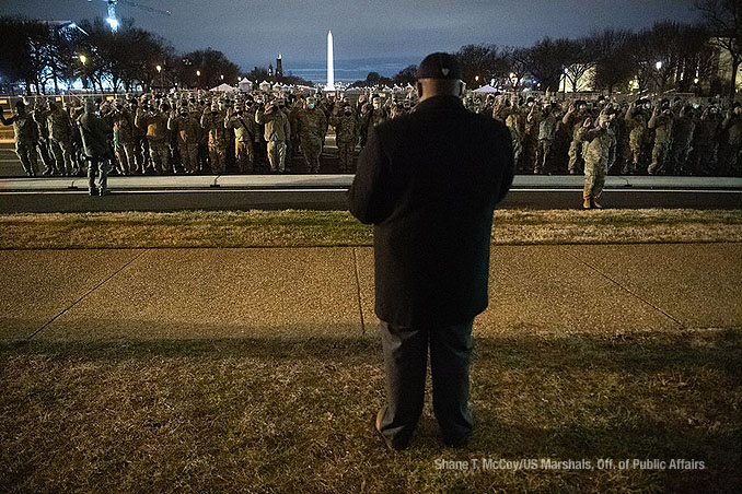 US Marshal deputation of National Guard service members on Monday, January 18, 2021 (Shane T. McCoy US Marshals Public Affairs)