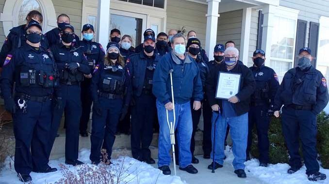 Auxiliary Deputy Thomas Brasuell received Lake County Sheriff's Office Purple Heart Award-Brasuell Auxiliary Deputy Thomas Brasuell received Lake County Sheriff's Office Purple Heart Award