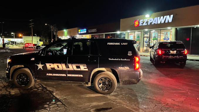 Arlington Heights Police Department responded to a report of an armed robbery at the EZ Pawn shop Friday night