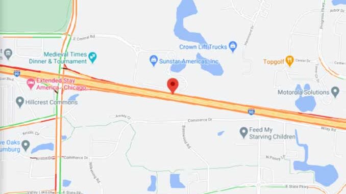 Map Box Truck Crash with Fire on I-90 West on Saturday, January 30, 2021 Map Box Truck Crash with Fire on I-90 West on Saturday, January 30, 2021