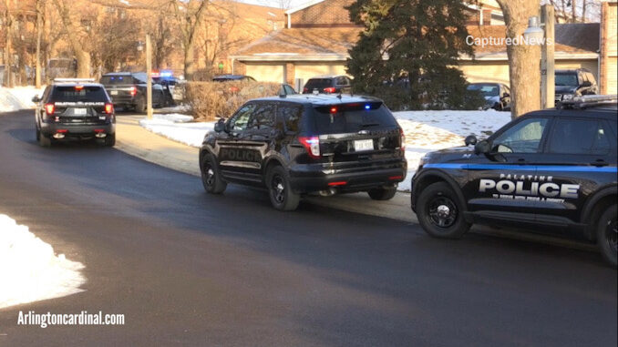 Palatine Police Department investigating a stabbing on Bayside Drive west of Frontage Road that was reported about 8:30 a.m. Tuesday (SOURCE: CapturedNews) Palatine Police Department investigating a stabbing on Bayside Drive west of Frontage Road that was reported about 8:30 a.m. Tuesday (SOURCE: CapturedNews)