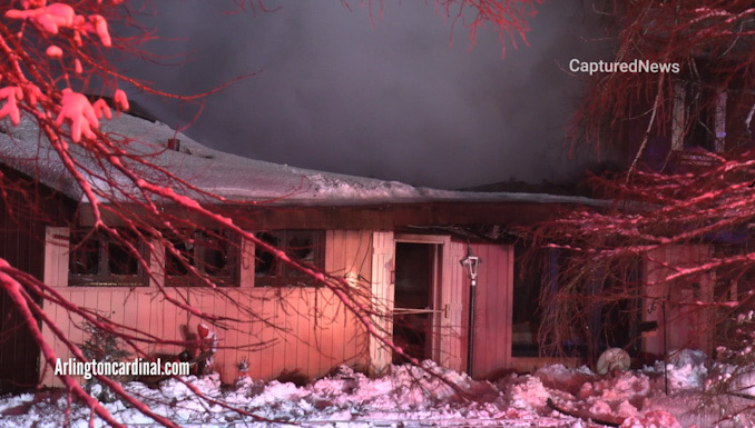 House fire on Bradwell Road in Inverness where flames burned through the roof