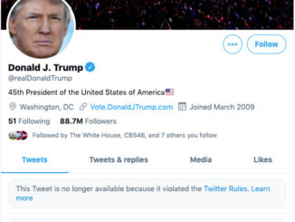 Donald Trump Twitter Account before suspension on January 7, 2021