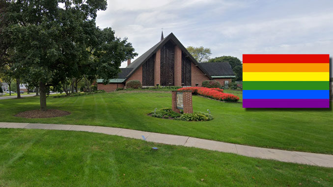 First United Methodist Church of Arlington Heights Pride Flag