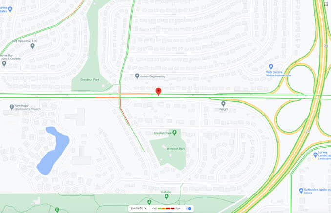 Approximate location of medical emergency on Palatine Road in Palatine assigned to Arlington Heights firefighters and paramedics (Map data ©2021 Google)