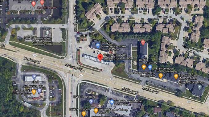 Mobil gas station at McHenry Road and Arlington Heights Road, Buffalo Grove (Imagery ©2021 Maxar Technologies, U.S. Geological Survey, USDA Farm Service Agency, Map data ©2021 Google) Mobil gas station at McHenry Road and Arlington Heights Road, Buffalo Grove (Imagery ©2021 Maxar Technologies, U.S. Geological Survey, USDA Farm Service Agency, Map data ©2021 Google)