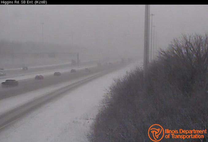 Road conditions on IL-53/I-290 south of Higgins Road near Schaumburg and Elk Grove Village