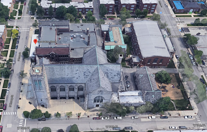Saint Sabina Church Chicago (Imagery ©2021 Google Imagery ©2021 Maxar Technologies, Map data ©2021)