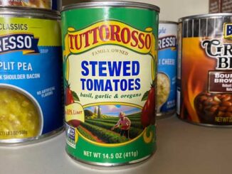 Tuttorosso Stewed Tomatoes in pantry