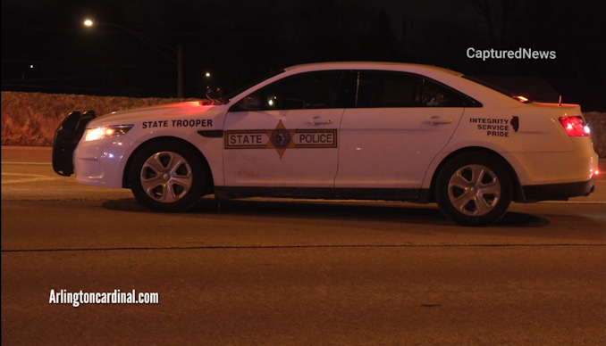 Illinois State Police at the scene of a fatal crash on northbound Route 53 over Kirchoff Road in Rolling Meadows