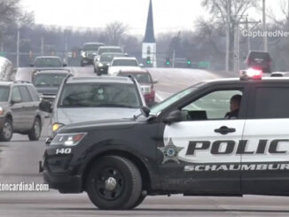 Police block Algonquin Road just west of Hammond Drive after a head-on crash in front of Escape Lounge & Bar in Schaumburg