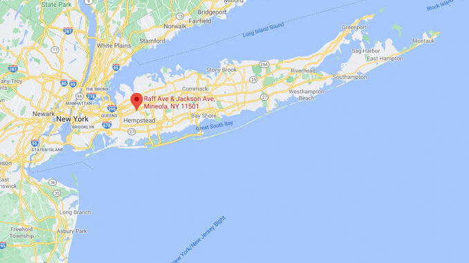 Map of Long Island Raffe Avenue/Jackson Avenue and Roslyn Road (Map data ©2021 Google)