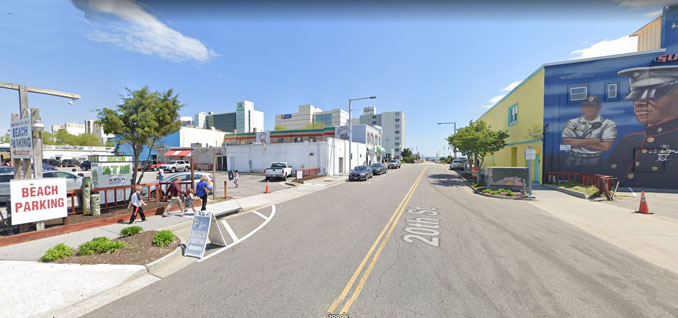 20th Street west of Atlantic Avenue near Nightmare Mansion in Virginia Beach (Image capture April 2019 ©2021 Google)