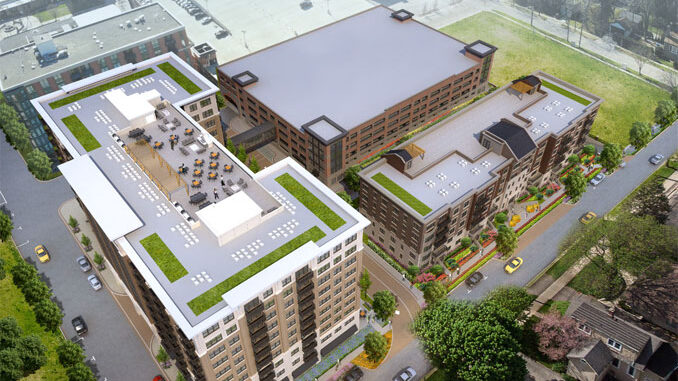 Arlington 425 plans for downtown Arlington Heights 2021 (view looking southeast/Norwood Builders) Arlington 425 plans for downtown Arlington Heights 2021 (view looking southeast/Norwood Builders)