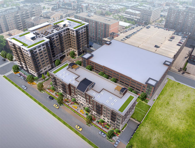 Arlington 425 plans in 2021 (view looking northeast/Norwood Builders)