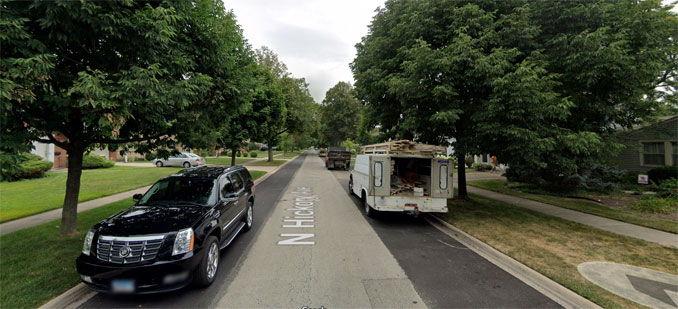 Arlington Heights Hickory Avenue 600 block North Street View (Image capture: August 2019 ©2021 Google)