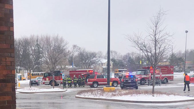 Smoke investigation for malfunctioning HVAC rooftop unit at Jewel-Osco on Roselle Road near Wise Road in Schaumburg