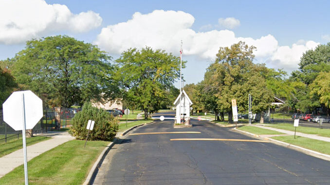 Prairie View Court gate in North Chicago (Image capture September 2018 ©2021 Google)