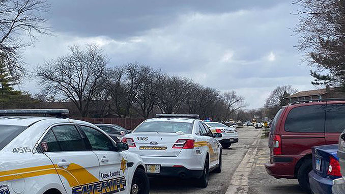 Cook County Sheriff's Office "shots fired" investigation on Nichols Road on Wednesday, March 31, 2021