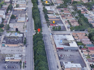 Stony Island Avenue and 89th Street Chicago aerial view (Imagery ©2021 Google, Imagery ©2021 Maxar Technologies, U.S. Geological Survey, USDA Farm Service Agency, Map data ©2021)