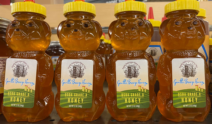 Gentle Breeze Honey USDA Grade A Honey in bear bottle