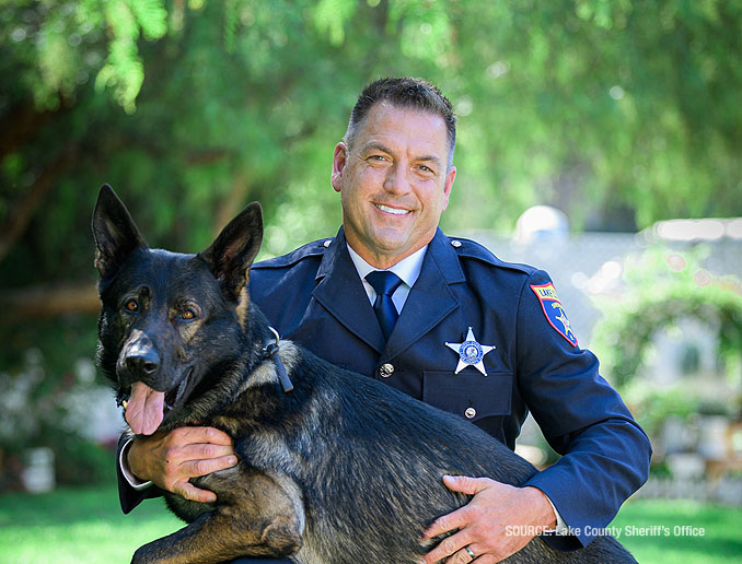 Lake County Sheriff's Office Deputy John Forlenza and K9 Dax (SOURCE: Lake County Sheriff's Office)