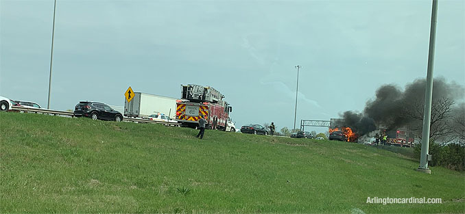 Car fire SB Route 53 Wednesday, April 28, 2021