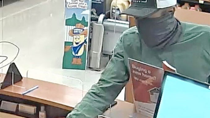 Jewel-Osco TCF Bank security image of bank robber at 1860 South Arlington Heights Road in Arlington Heights (SOURCE: FBI Chicago)