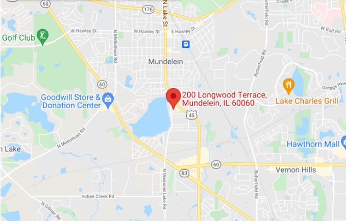 Map of Carys Castillo shooting victim location on Longwood Terrace in Mundelein (Map data ©2021 Google)