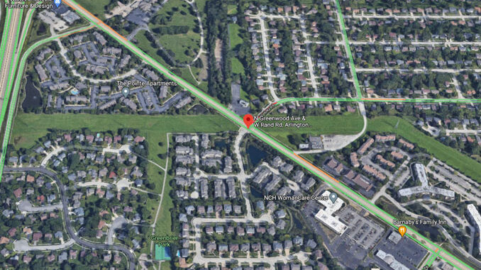 Rand Road and Greenwood Avenue Aerial (Imagery ©2021 Maxar Technologies, U.S. Geological Survey, USDA Farm Service Agency, Map data ©2021))