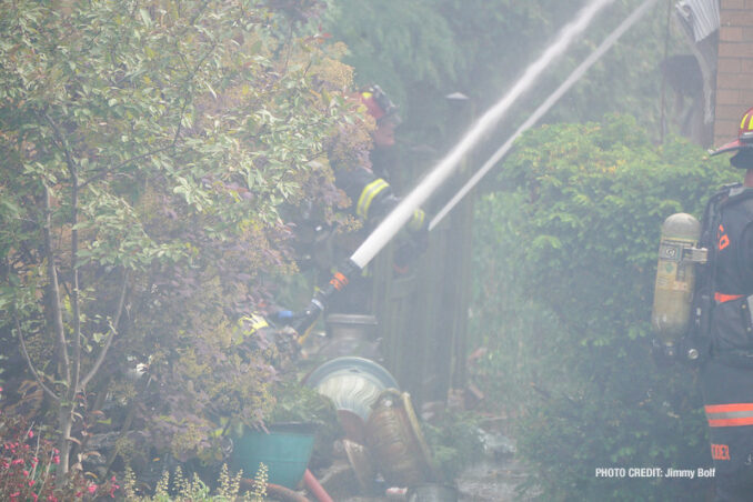 House fire on Milton Avenue, Park Ridge (PHOTO CREDIT: Jimmy Bolf).