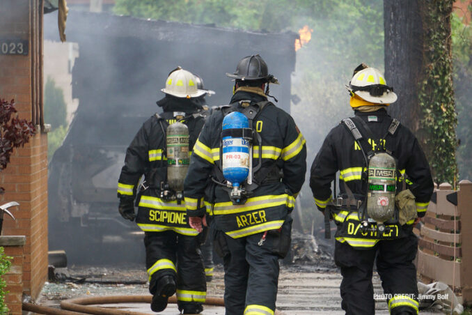 House fire on Milton Avenue, Park Ridge (PHOTO CREDIT: Jimmy Bolf)